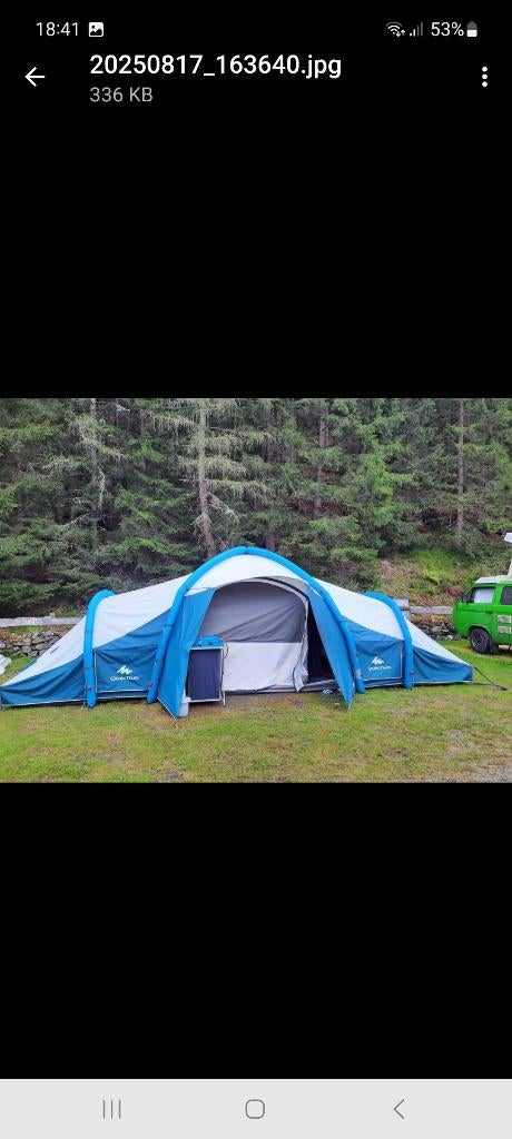 Grote Decathlon tent, Caravans en Kamperen, Tenten, Ophalen, Gebruikt, Meer dan 6