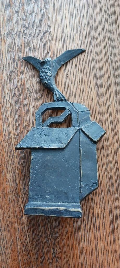 CORRY  AMMERLAAN  APARTE SCULPTUUR VOGEL MET OUD RABO LOGO, Ophalen of Verzenden