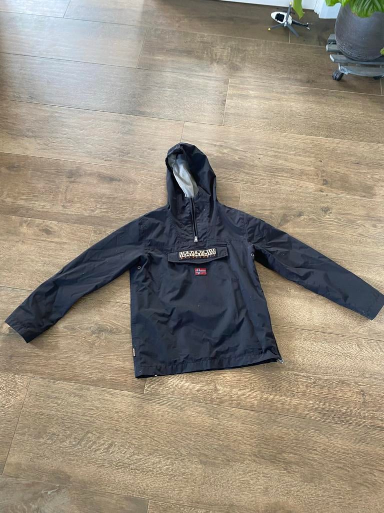 Napapijri jas - Donkerblauw Anorak, Ophalen of Verzenden, Gedragen, Overige maten, Blauw