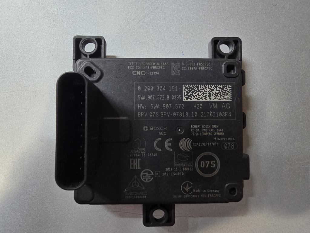 VW Audi Seat Skoda VAG ACC Radar Sensor 5WA907572B, Niet ingevuld, Gebruikt, Volkswagen, Niet ingevuld