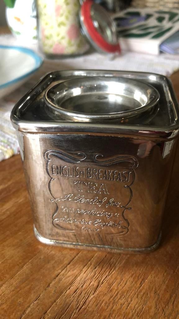 Vintage verzilverde theebus, Ophalen of Verzenden