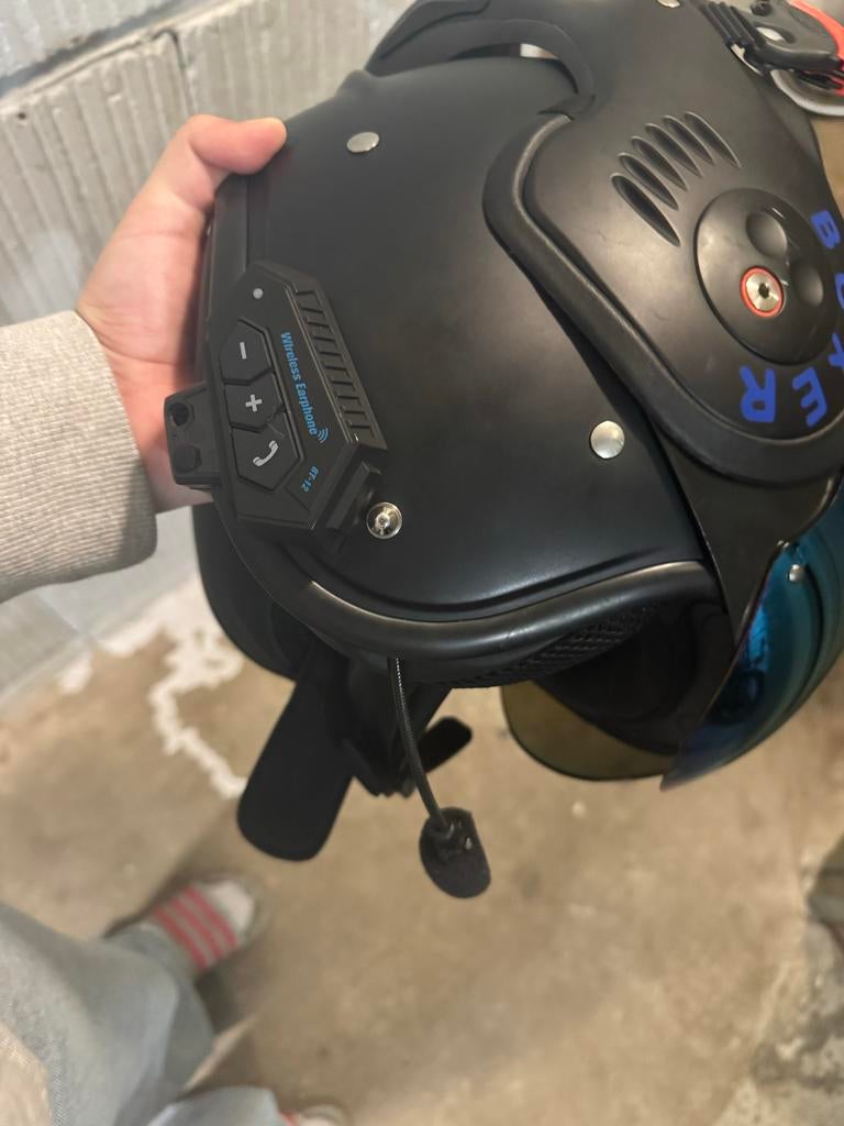 Roof Boxer V8 helm met blauw vizier S, Ophalen, Tweedehands, Systeemhelm, Overige merken