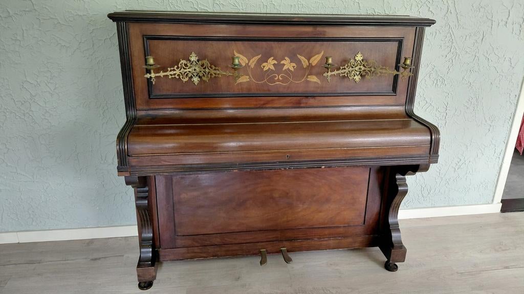Oude piano, Muziek en Instrumenten, Ophalen, Gebruikt, Bruin