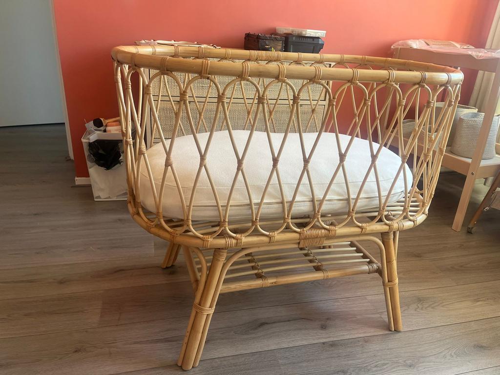 Rotan wieg, Kinderen en Baby's, Babywiegjes en Ledikanten, Ophalen, Zo goed als nieuw, Wieg