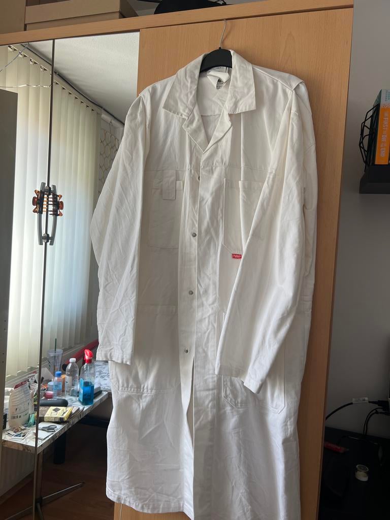 Witte Labjas / Werkjas Maat 54 (L), Ophalen of Verzenden, Nieuw, Maat 52/54 (L), Wit