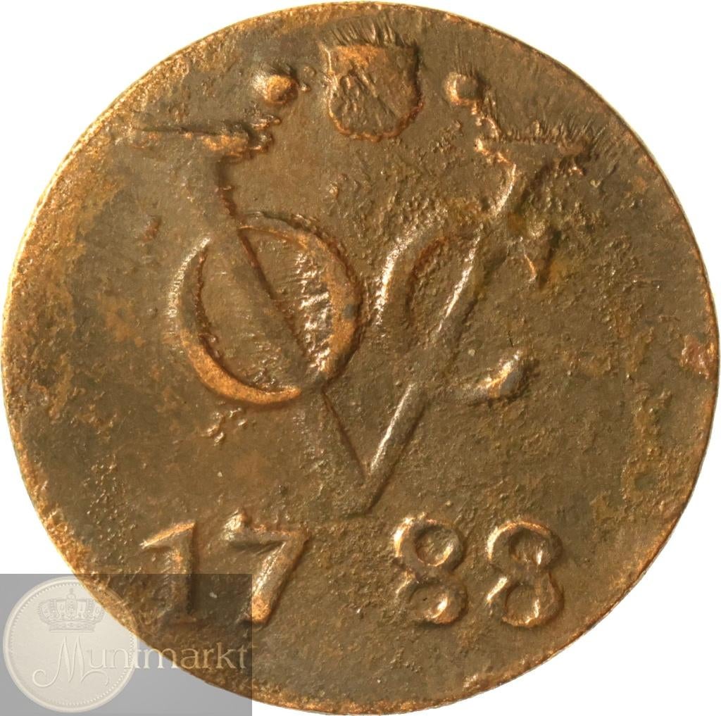V.O.C. - Utrecht - Duit 1788, Postzegels en Munten, Munten | Nederland, Ophalen of Verzenden, Vóór koninkrijk, Overige waardes