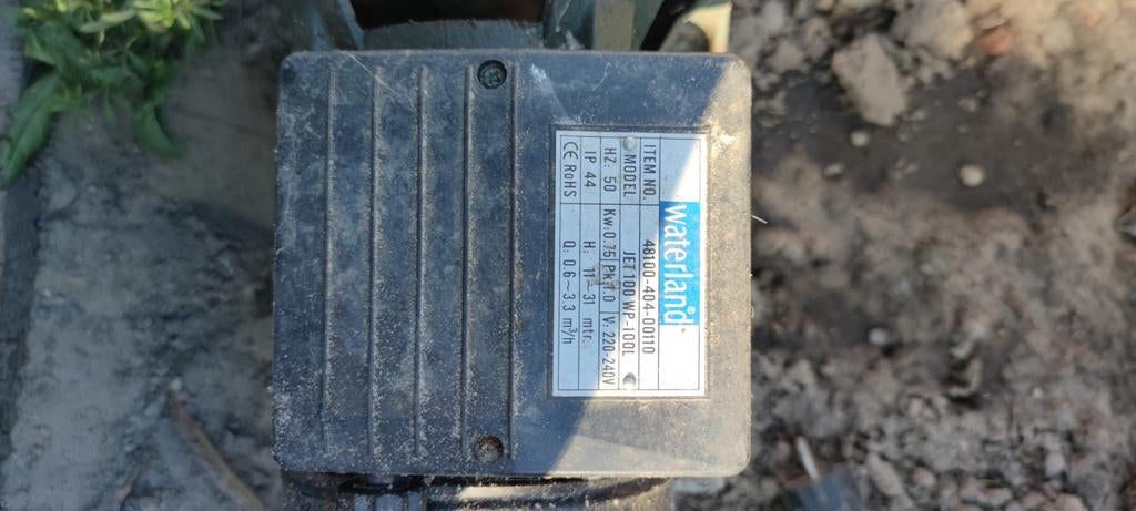 Waterland grondwaterpomp 0,6-3,3 m³/h - JET 100 WP-100L, Tuin en Terras, Waterpompen, Ophalen of Verzenden, Gebruikt, Elektrisch