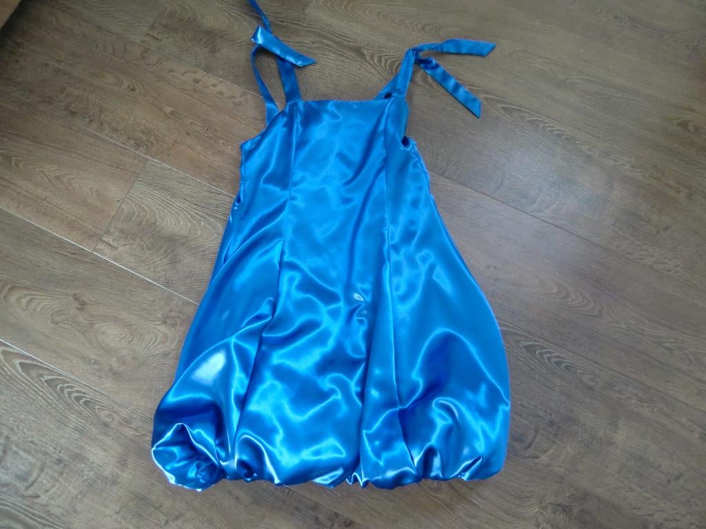 Blauwe ballonjurk maat 38, Kleding | Dames, Maat 38/40 (M), Carnaval, Ophalen of Verzenden, Zo goed als nieuw