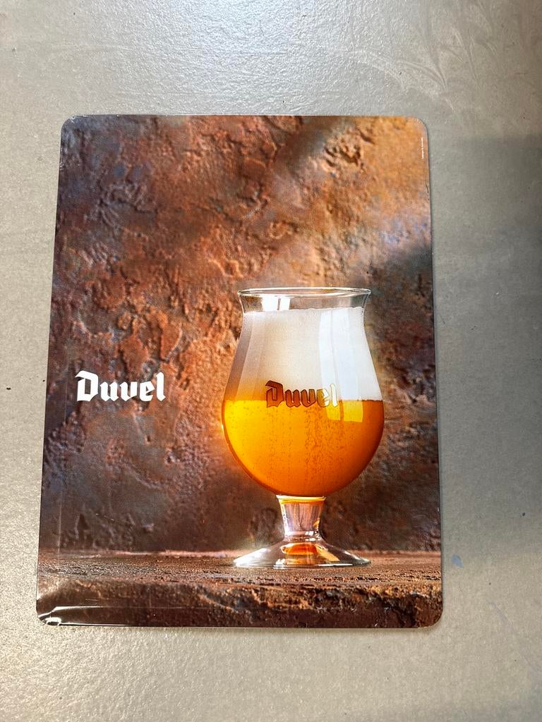 Duvel Reclamebord - Decoratief Bierbord, Verzamelen, Ophalen of Verzenden, Gebruikt, Reclamebord