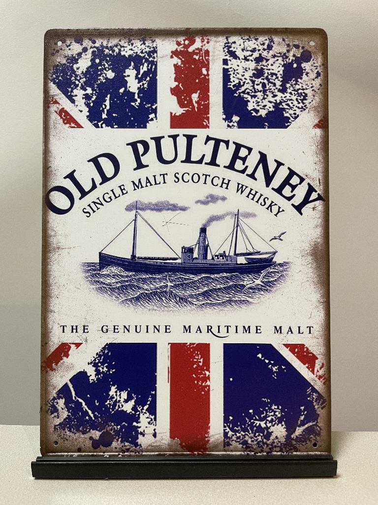 Old Pulteney Whisky reclamebord, Www.pand50.nl, Reclamebord, Ophalen of Verzenden, Printer29BCoevorden