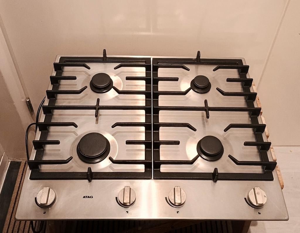 Atag 4-pits inbouw gaskookplaat 60 cm breed Model HG6411BBA, Witgoed en Apparatuur, Kookplaten, Ophalen, Gebruikt, ., 4 kookzones