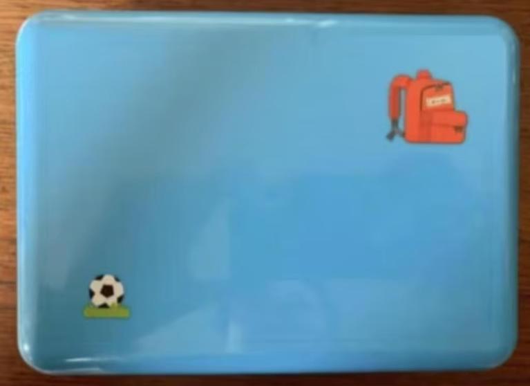 Blauwe lunchbox, broodtrommel voetbal rugzak; Blue Band, Ophalen of Verzenden, Nieuw