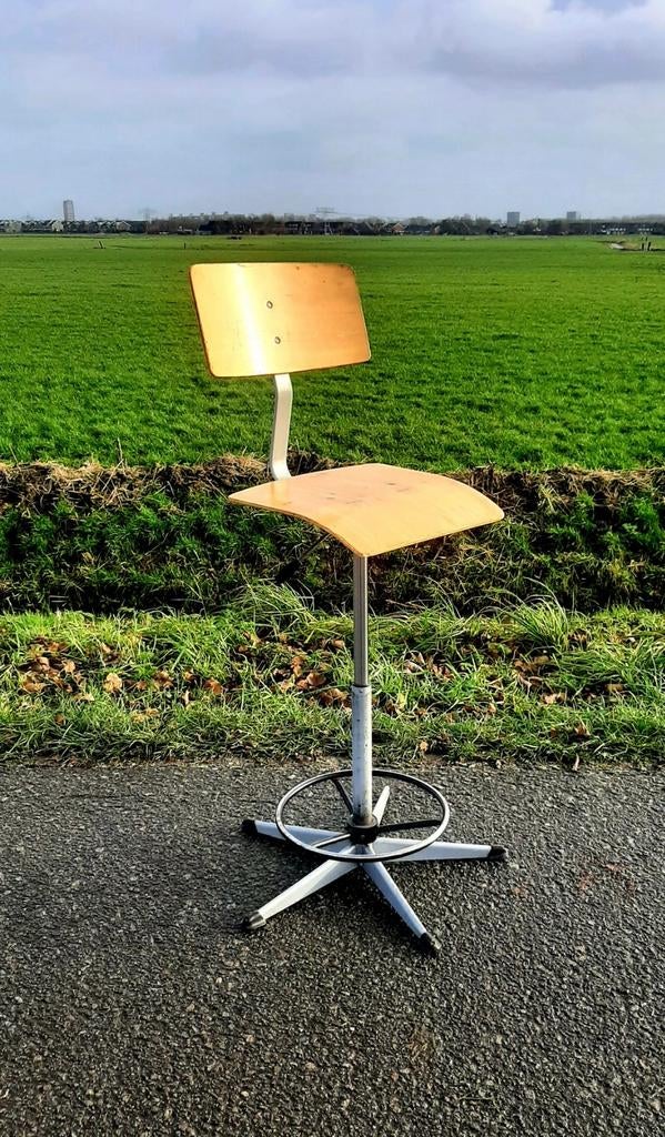Vintage Architectenstoel - (Werkplaats stoel, Architect), Ophalen