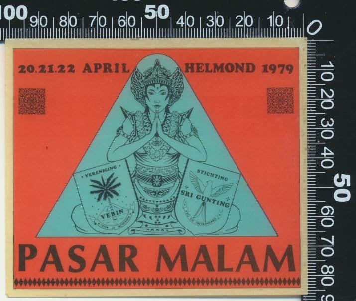 Sticker: Pasar Malam 1979 - Helmond, Verzenden, Zo goed als nieuw, Bedrijf of Vereniging