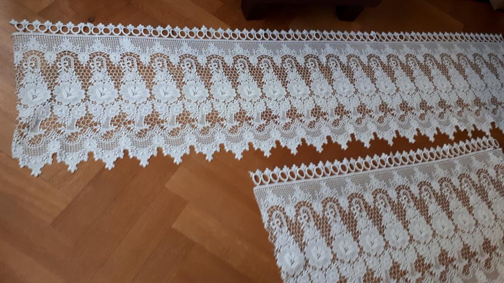 Mooie hoge kanten klassiek / vintage / valletjes, Wit, Ophalen of Verzenden, Zo goed als nieuw, 200 cm of meer