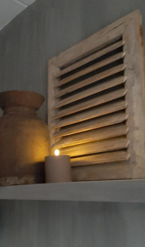 Shutter, louvreluik, oud hout landelijk sober, Huis en Inrichting, Ophalen, Zo goed als nieuw