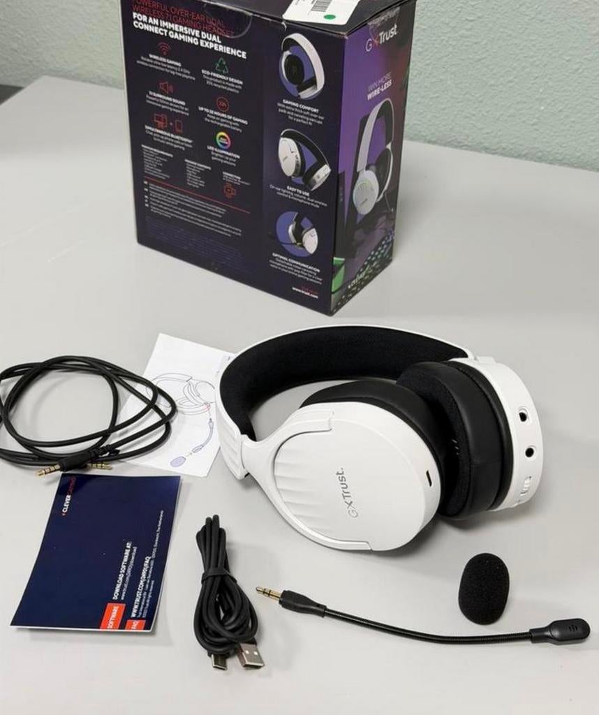Trust GXT491W Fayzo - NIEUW Draadloze Gaming Headset PS5 PC, Computers en Software, Headsets, Mute-functie, Nieuw, Ophalen of Verzenden