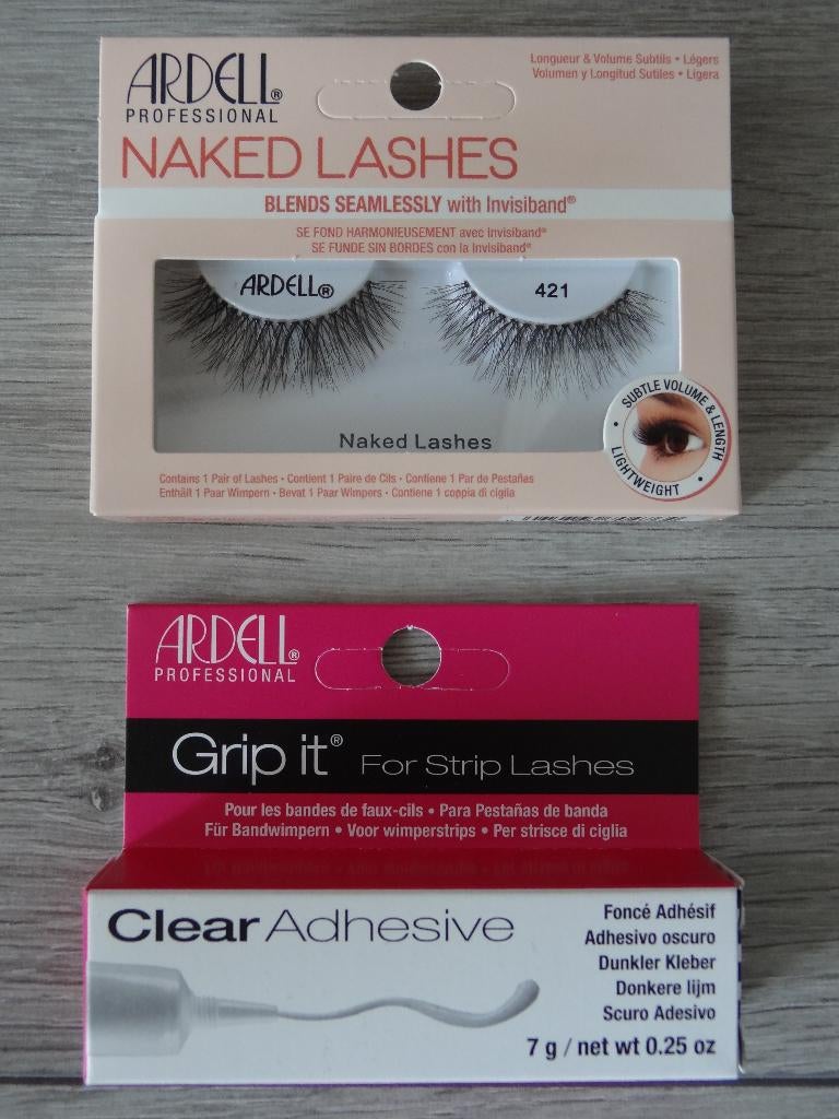 NIEUW! Ardell Naked Lashes 421 & Ardell LashGrip Lijm >Snell, Ogen, Zwart, Nieuw, Ophalen of Verzenden