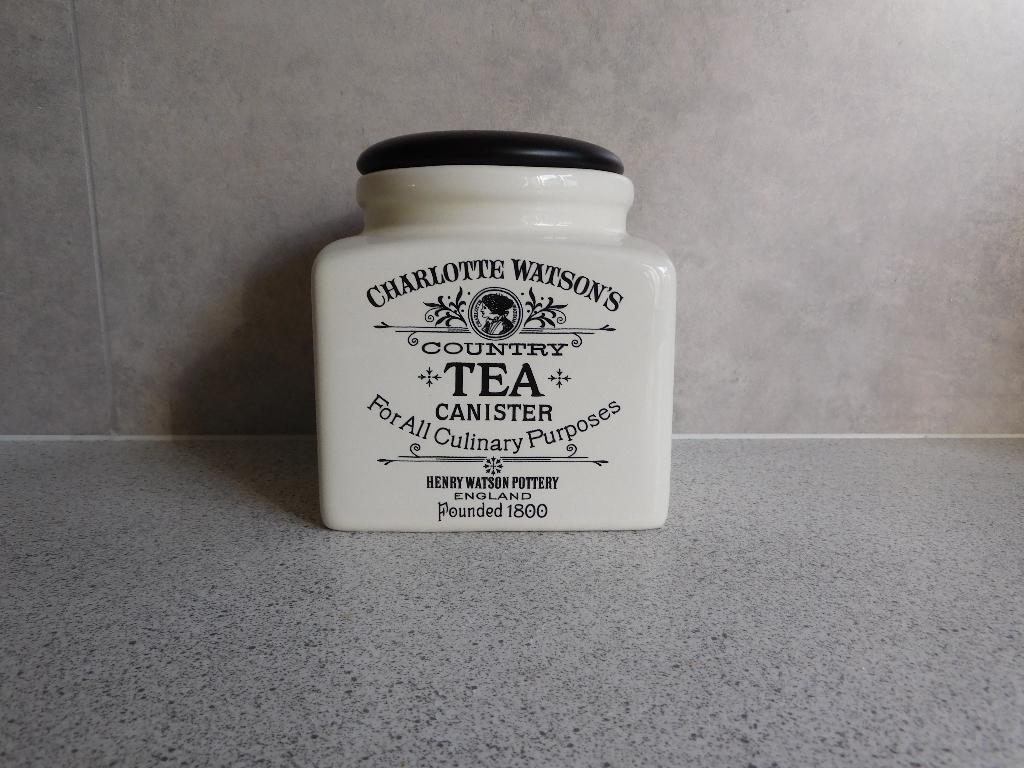 Voorraadpot TEA CANISTER Charlotte Watson, Huis en Inrichting, Overige typen, Ophalen of Verzenden, Zo goed als nieuw, Overige stijlen