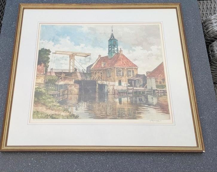 HER Roodenburg kleurenets Hindeloopen 1933, Antiek en Kunst, Kunst | Etsen en Gravures, Ophalen