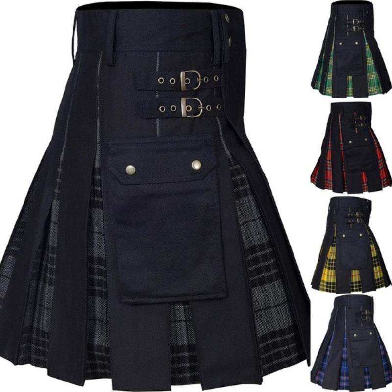 Heren kilt met zakje / schotse kleding schotland mannen rok, Verzenden, Nieuw, Overige maten, Kleding