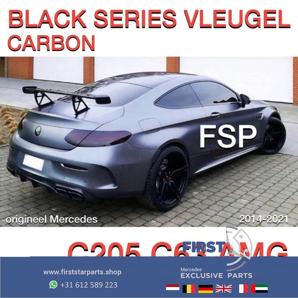 W205 C205 Mercedes C Klasse C63 AMG kofferbak VLEUGEL CARBON, Gebruikt, Ophalen of Verzenden, Achter, -
