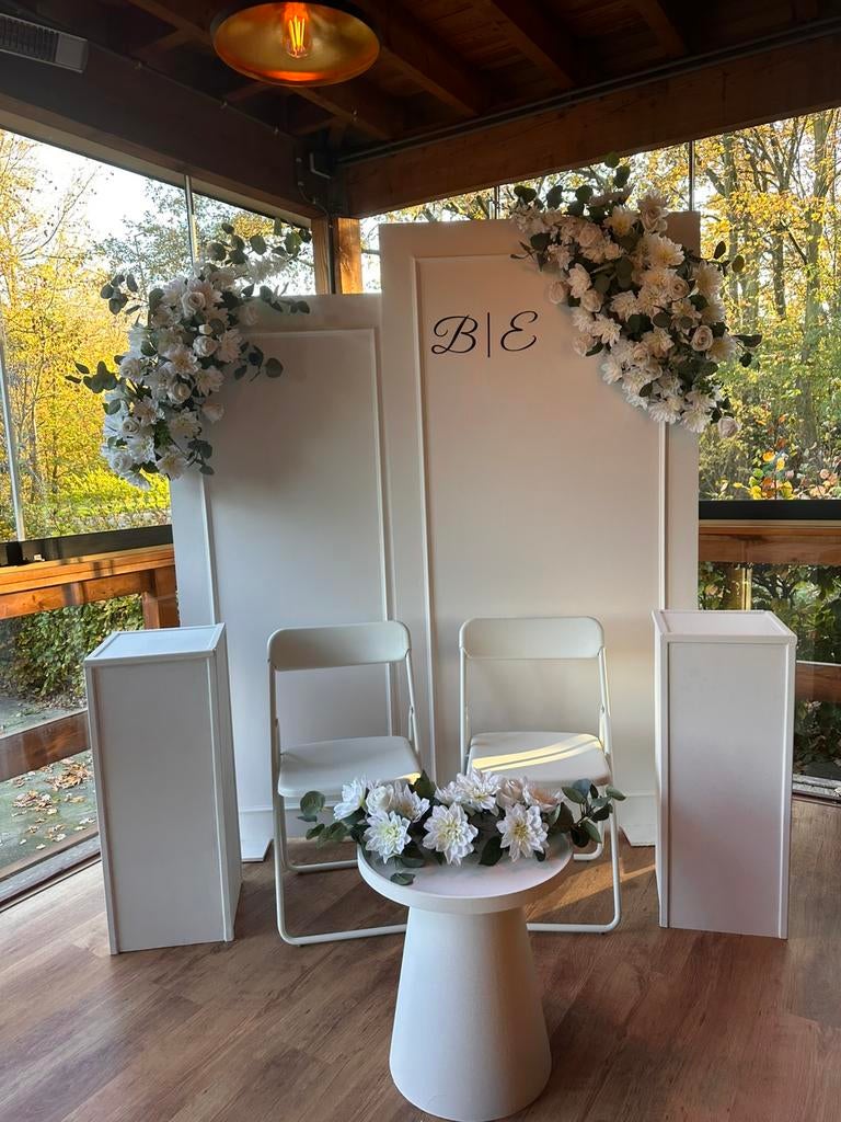 Verhuur verloving backdrop set kompleet, Ophalen of Verzenden, Zo goed als nieuw, Verjaardag