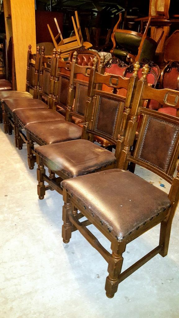 Eiken eetkamers stoelen, Huis en Inrichting, Stoelen, Ophalen, Bruin