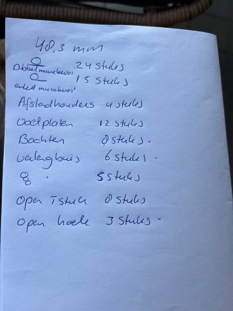 Opruiming  nieuwe koppelingen 48,3 mm, Tuin en Terras, Gaas en Draad, Ophalen, Nieuw, Minder dan 10 meter