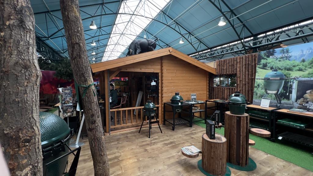 Showmodel Blokhut Dubai - OP = OP, Tuin en Terras, Tuinhuizen, Ophalen, Blokhut, Zo goed als nieuw, 2 ramen