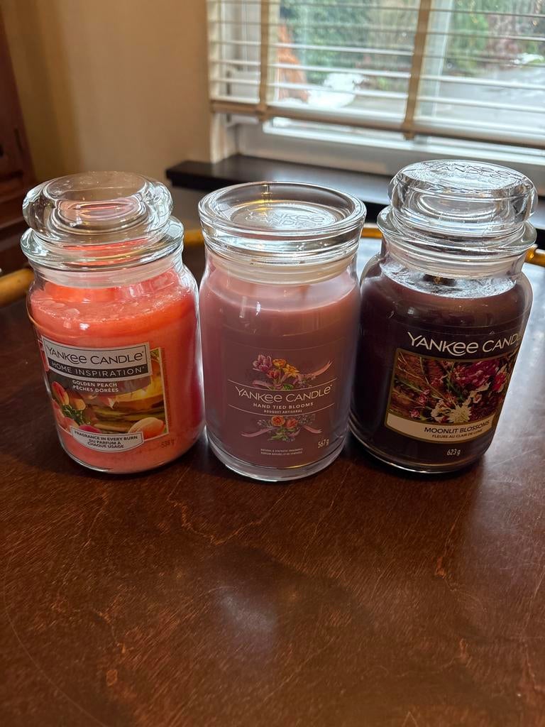 Yankee Candle Set - 3 Geurkaarsen, Overige materialen, Wit, Nieuw, Ophalen of Verzenden