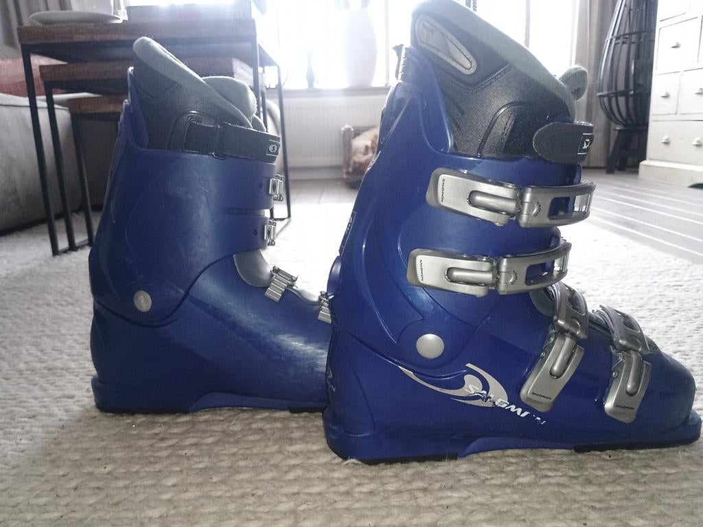 salamon skischoenen maat 42 43 performa 4.9 thermicfit blauw, 160 tot 180 cm, Gebruikt, Schoenen, Salomon