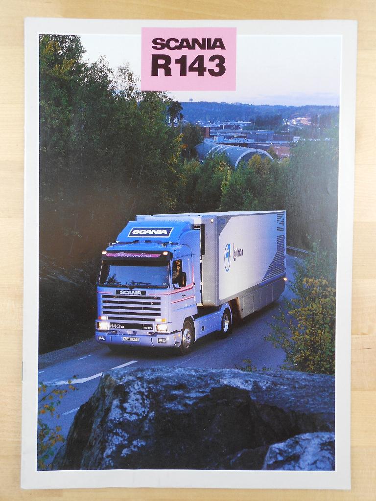 Scania R143 Brochure 1990 – Streamline 143 V8, Ophalen, Zo goed als nieuw, Overige merken, Scania