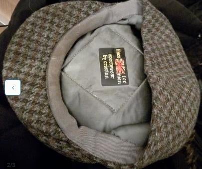 Wol mohair Flat Cap pet Ruiten Cristian sport grijs bruin 57, Ophalen of Verzenden, Gedragen, 57 cm (M, 7⅛ inch) of minder, Pet