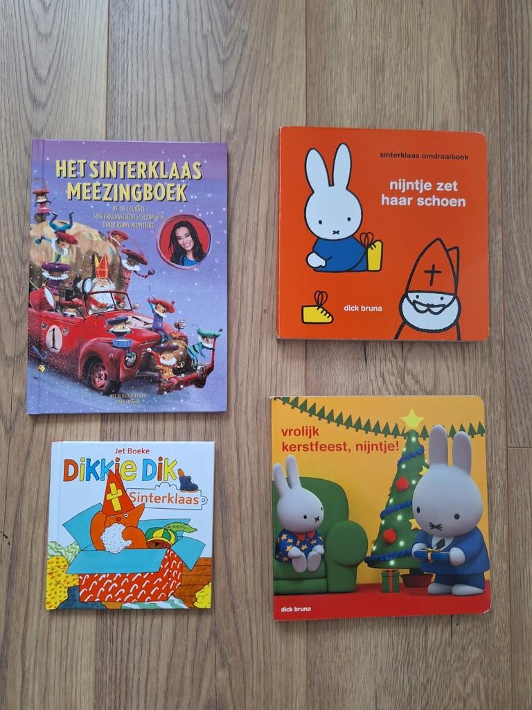 Sinterklaas & Kerst Boeken Set - 4 Stuks nijntje, dikkie dik, Ophalen of Verzenden, Zo goed als nieuw, Kerst, Boxset