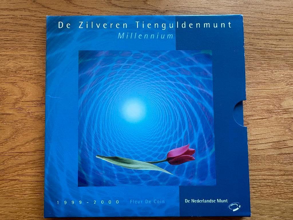 1999 Nederland 10 gulden zilver munt, Postzegels en Munten, Munten | Nederland, Ophalen of Verzenden, Koningin Beatrix, 10 gulden