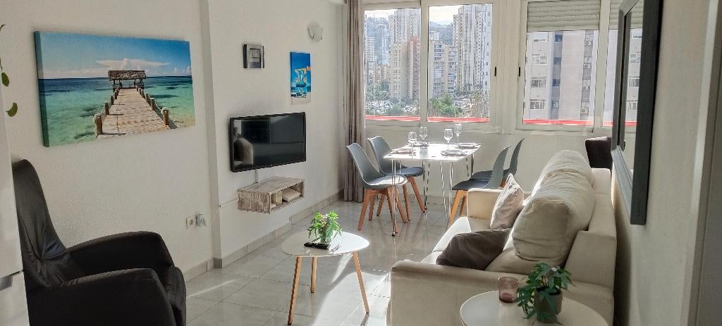 Te Huur Benidorm gerenoveerd appartement aan Levante strand, Vakantie, Wasmachine, Costa Blanca, Appartement, Aan zee
