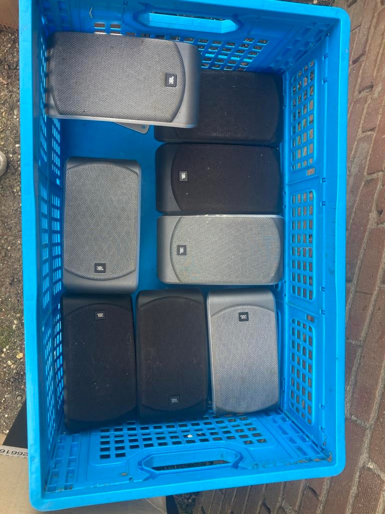 8x JBL SCS200SAT Speakers - Zwart & Grijs - Onbekende Staat, O, O, JBL, Ophalen of Verzenden