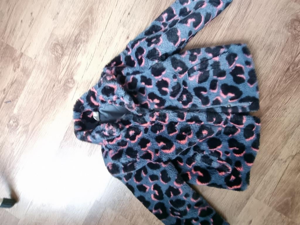 Leuke kinderjas met luipaardprint 116, Ophalen of Verzenden, Zo goed als nieuw, Meisje