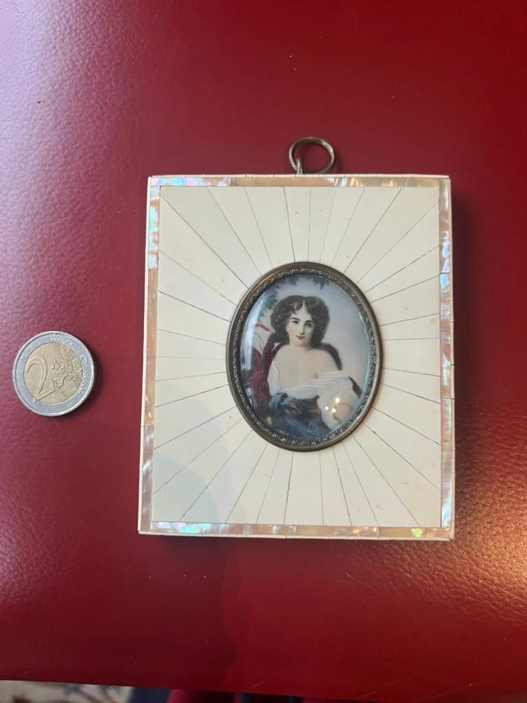 miniatuur portret, Antiek en Kunst, Ophalen of Verzenden