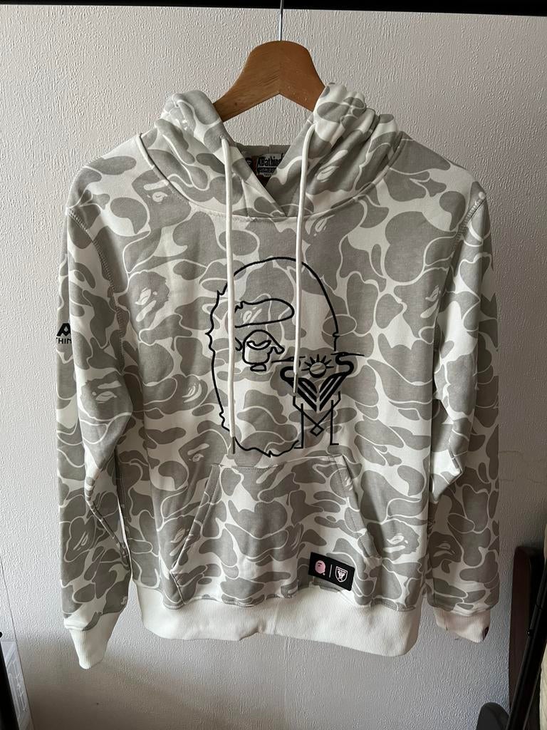 Bape x inter miami grey hoodie, Kleding | Heren, Ophalen of Verzenden, Zo goed als nieuw, Grijs