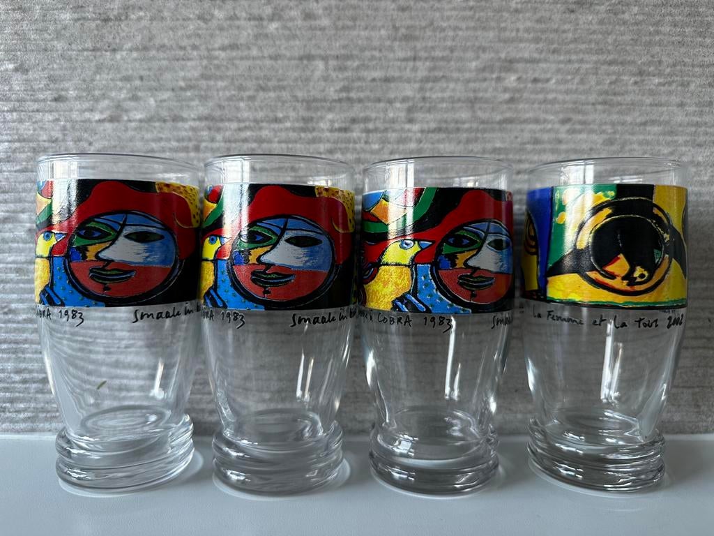 4 gave drinkglazen van Corneille, Ophalen of Verzenden