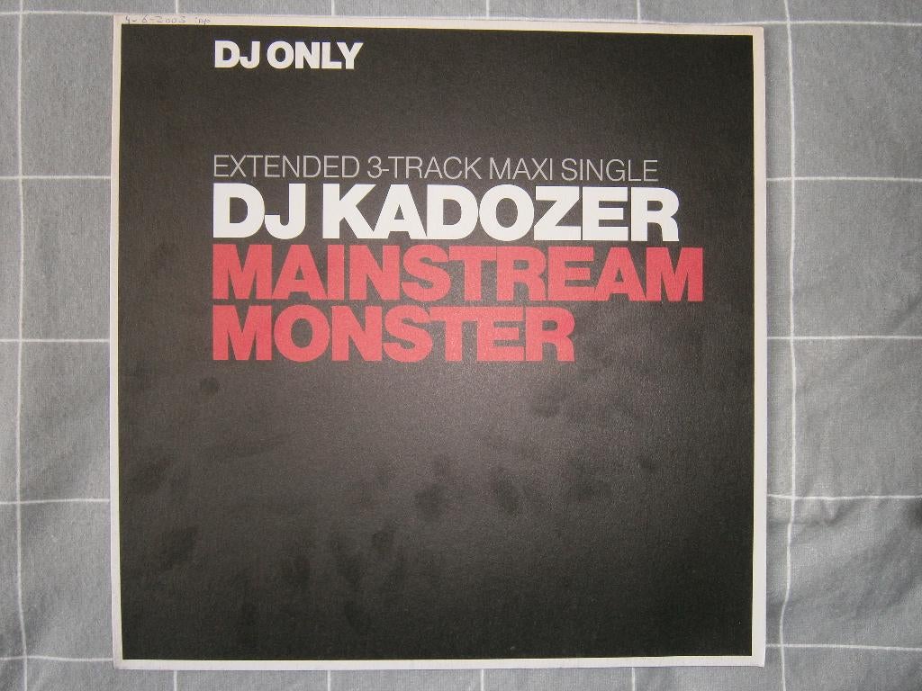 DJ Kadozer – Mainstream Monster. 2003. Hard Trance Techno, Ophalen, Zo goed als nieuw, 12 inch, Techno of Trance