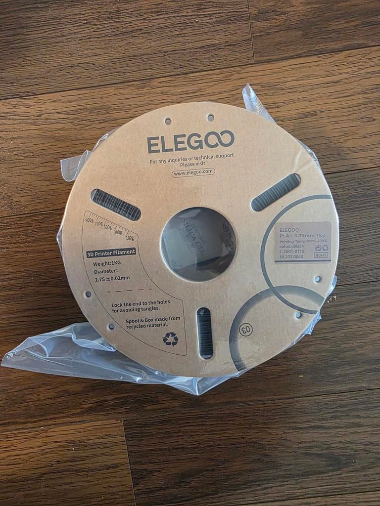 Elegoo PLA 1KG filament vanaf €10 zwart/wit/grijs + kleuren, Computers en Software, 3D-printerbenodigheden, Ophalen of Verzenden