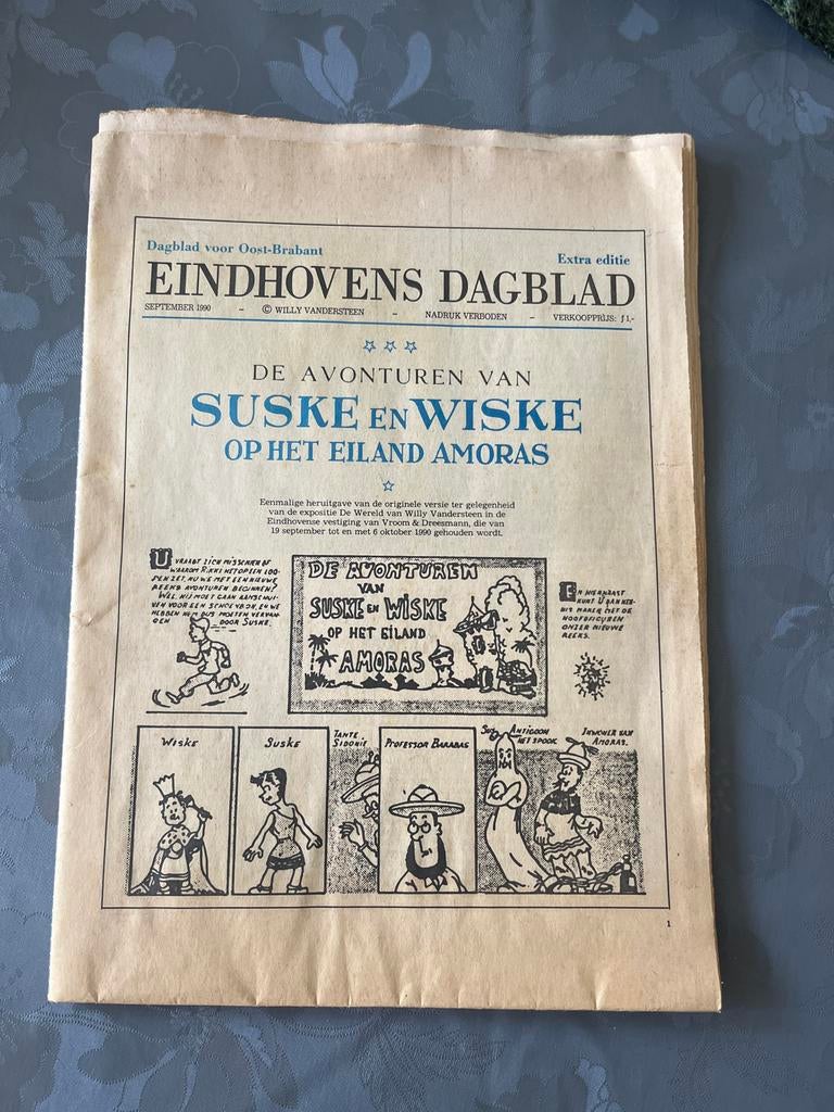 Suske en Wiske op het Eiland Amoras - Eindhovens Dagblad, Boeken, Stripboeken, Eén stripboek, Ophalen of Verzenden, Gelezen