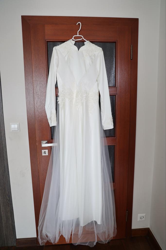 Bruidsjurk / nikkah / nikah elbisesi / gelinlik, Maat 38/40 (M), Overige typen, Wit, Ophalen of Verzenden