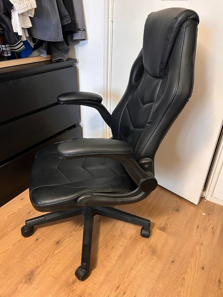 Comfortabele Zwarte Racer Bureaustoel, Ophalen, Gebruikt, Zwart, Gaming bureaustoel