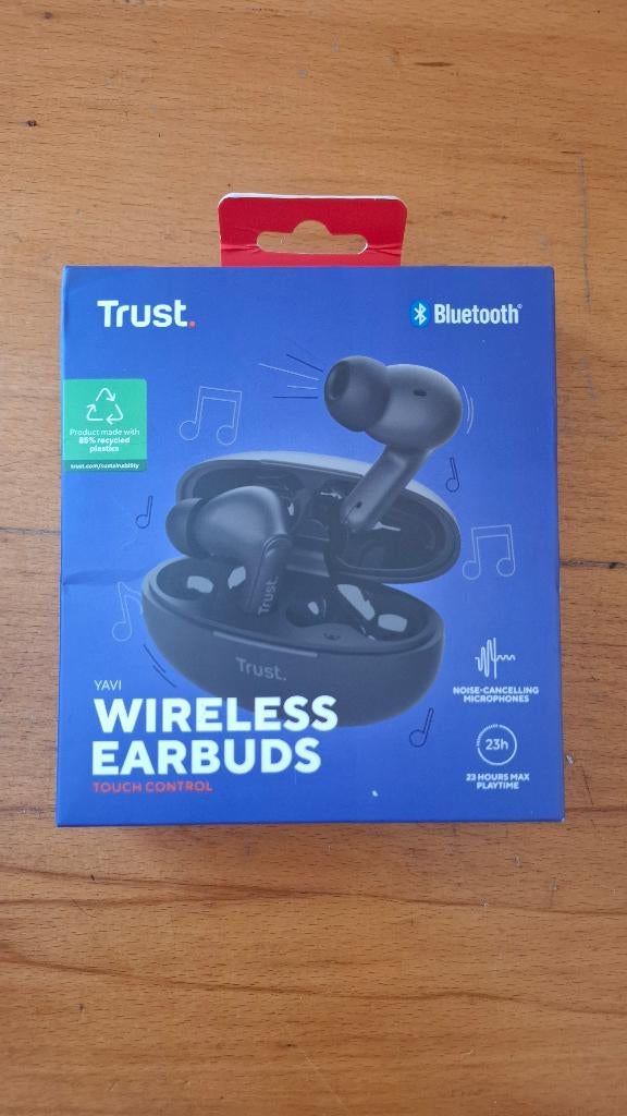 Trust wireless earbuds, Ophalen, Zwart, Overige merken, Nieuw