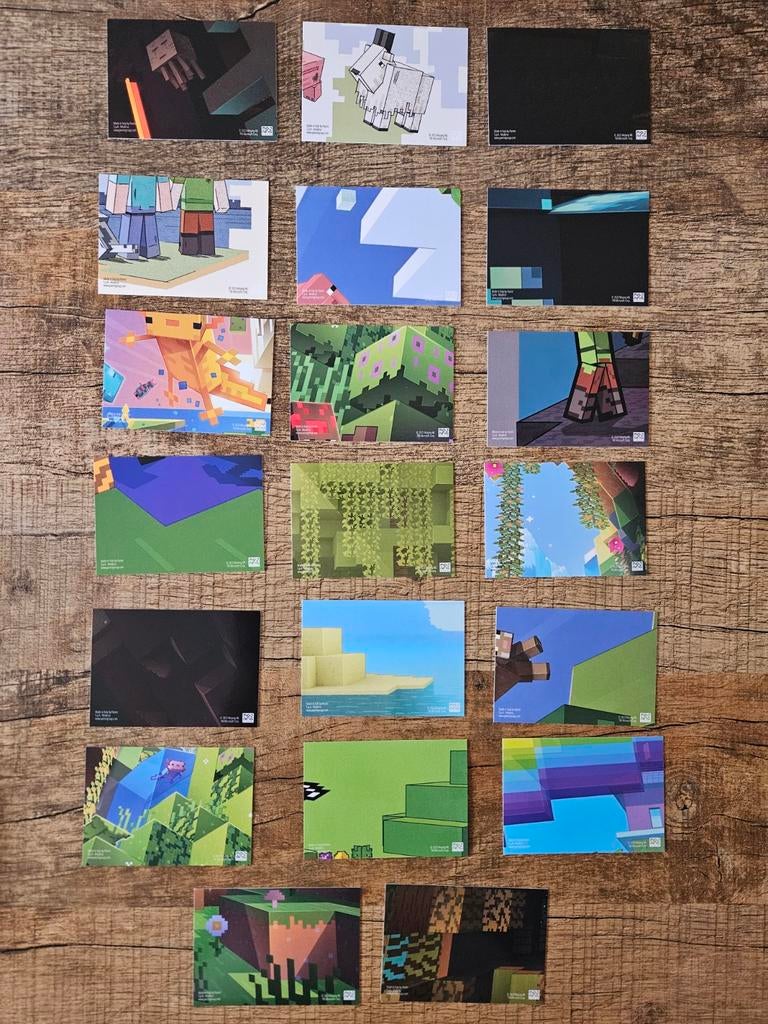 20 MINECRAFT KAARTJES, Ophalen of Verzenden, Nieuw