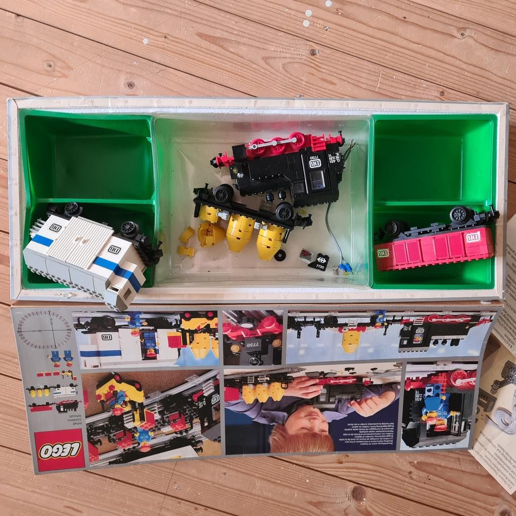 Vintage LEGO Trein Set 7730, wagon 7816, transformator 7864, Kinderen en Baby's, Speelgoed | Duplo en Lego, Ophalen, Gebruikt